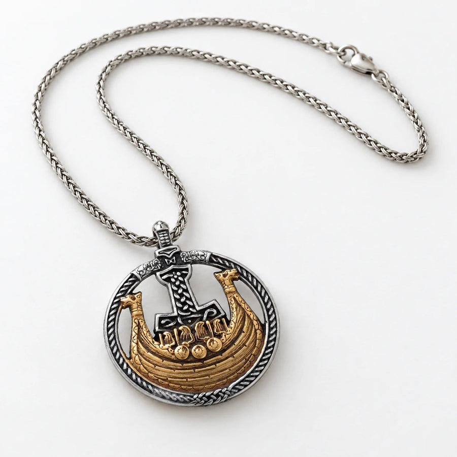 Valhalla matching necklace on a white background.